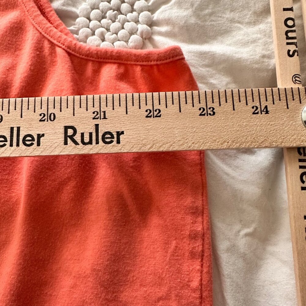 Denim & Co. Womens Embroidered Coral Tank Top 2X Cotton Beach Vacation Resort - Picture 5 of 8